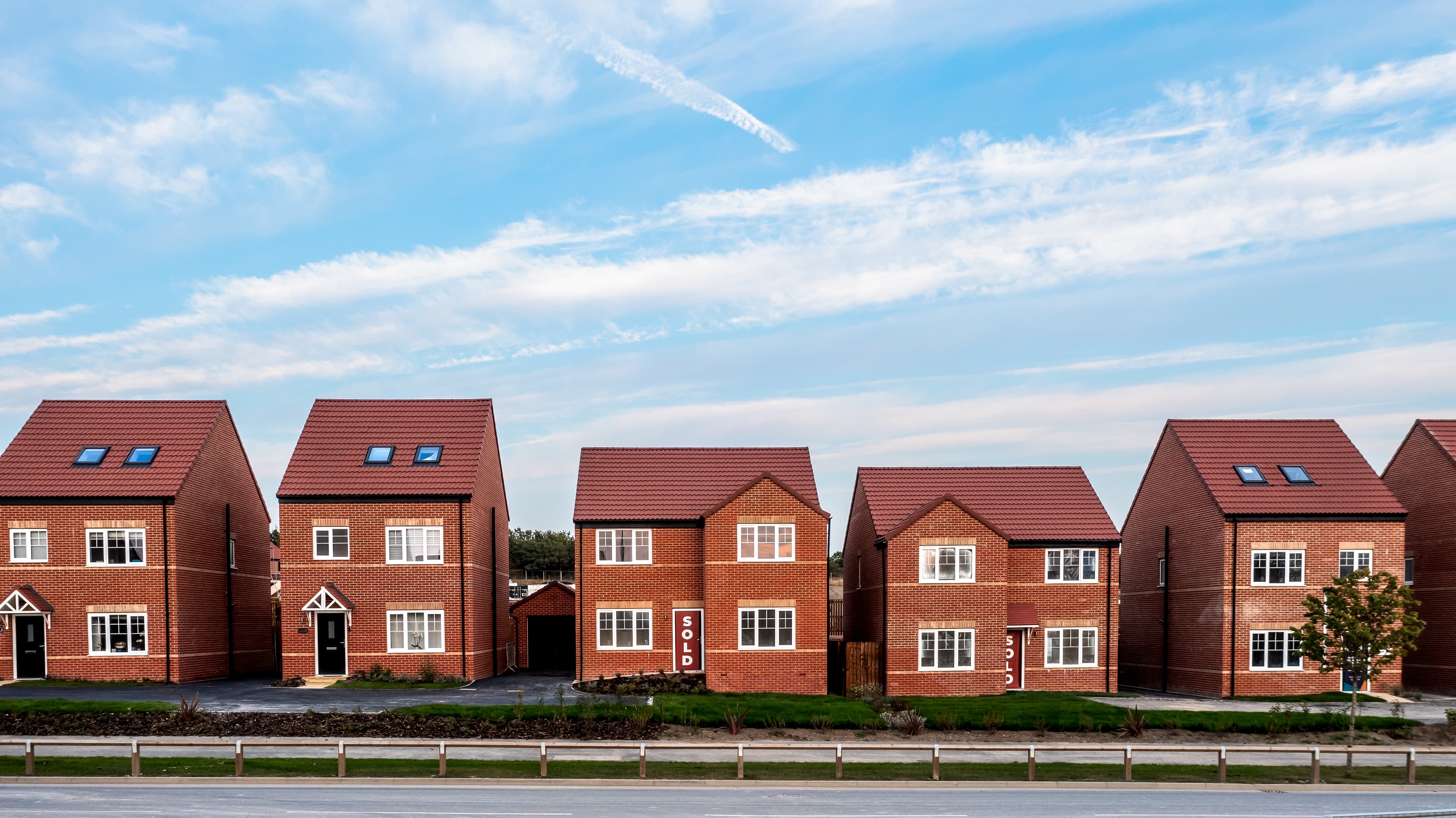 An image of a new build housing development